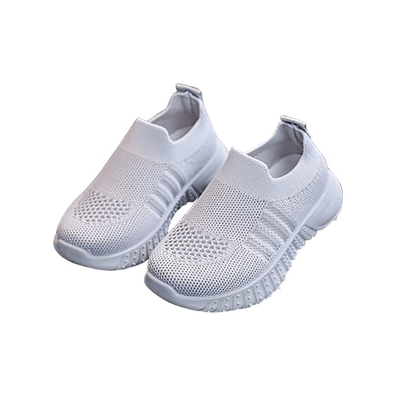 ZToonmas Ages 6-11 Kids Boys Girls Breathable Knit Slip on Sneakers Lightweight Elastic Sock Walking Shoes Soft Non-Slip Comfort Casual Single Shoes