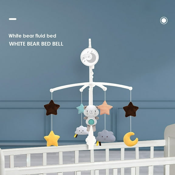 ZToonmas Baby Mobile for Crib Baby Bed Bell Rattle Children 0-1 Year Old Music Rotating Bbedside Bell