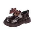 thumbnail image 1 of ZToonmas Big Girls Patent Loafers Preppy Plaid Bow Hook and Loop Leather Shoes Soft Thick Sole School Casual Kids Dress Shoes for Daily Outfits, 1 of 9