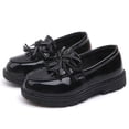 thumbnail image 1 of ZToonmas Big Kids Girls Shiny Patent Leather Tassel Slip on Loafer Shoes Preppy British Style Soft Non-Slip Thick Uniform Casual Dress Flats for School Daily Wear, 1 of 7