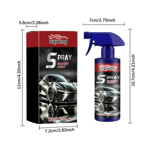 ZToonmas Ceramic Coating for Cars Car Spray Polishing Coat Coating Agent Liquid Paint Spray 120Ml