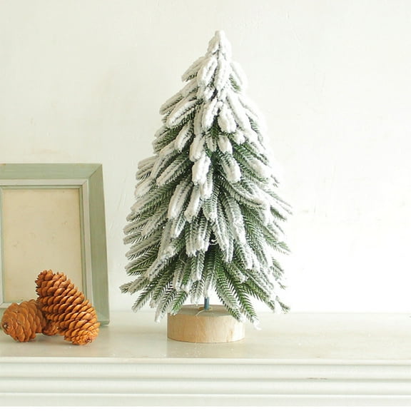 ZToonmas Christmas Tree Small Christmas Tree Mini Christmas Tree Mini Pines Tree Bottle Brush Fake Tree With Wooden Base For Tabletop Decoration