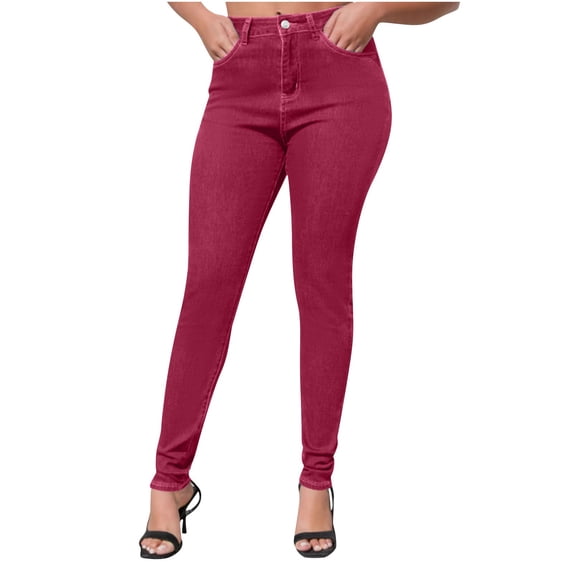 ZToonmas Dark Wash High Waist Curvy Skinny Jeans for Women Stretch Bodycon Slim Fit Casual Denim Long Pants with Pockets
