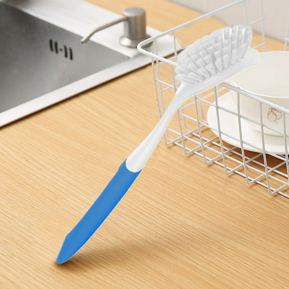 ZToonmas Dishwashing Brush With Handle Stiff Bristles Dishwashing Brush With Built-In Spatula Dishwashing Brush for Cleaning Cutlery Pots and Pans Kitchen Sink