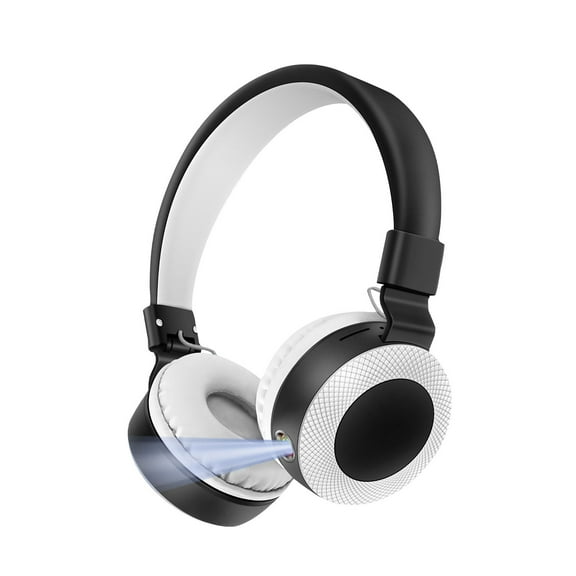 ZToonmas Over Ear Bluetooth Headphones with Tf 5.1 Headworn Bluetooth Earphones with Retractable Hifi Subwoofer, Fully Enclosed Ear, Wired Card Insert, and Flashlight Lighting