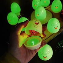 ZToonmas Easter Decorations Easter Decorations-12Pcs Easter Eggs Led Lights, Fillable 4-Color Glow Eggs Night Light Battery Operated for Easter Basket Stuff Theme Hound Game Party Favors Easter Eggs