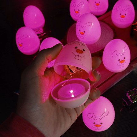 ZToonmas Easter Decorations Easter Decorations-12Pcs Easter Eggs Led Lights, Fillable 4-Color Glow Eggs Night Light Battery Operated for Easter Basket Stuff Theme Hound Game Party Favors Easter Eggs