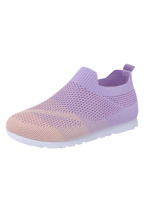 Fall Winter Children Knit Mesh Casual Shoes Fashion Simple Breathable Slip on Soft Sole Lightweight Walking Sneakers for Toddler Kids All Ages
