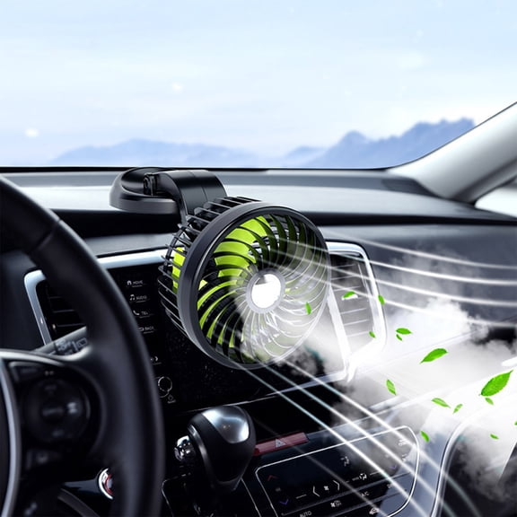 ZToonmas Fan Car Fan, Usb/12/24V Cool-Ing Circulator with 360 Degree Adjust-Able Automobile Vehicle Fan That Plugs Into Cigare-Tte Lighter/Low Noise for Car Truck Suv