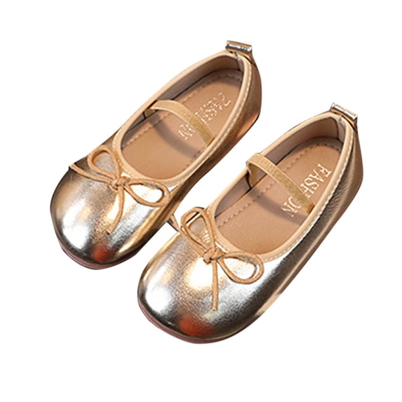 ZToonmas Girls Patent Leather Mary Jane Flat Shoes for Kids 2-10 Years Soft Non-Slip Rubber Sole British Style Princess Casual Dress Shoes for School Daily Wear