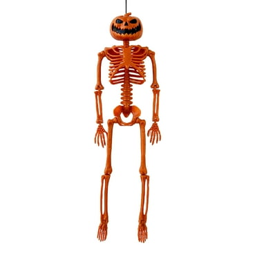 ZToonmas Halloween Decorations Indoor, Halloween Pumpkin Skeletons Decoration, 14" Mini Tabletop Hanging Decor, Ideal for Haunted House Decor