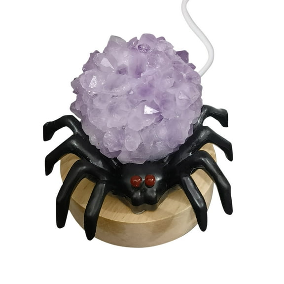 ZToonmas Halloween Night Light Natural Crystal Spider Lamp Halloween Hot Selling Crystal Lamp Desktop Bedside Study Night Light Home Decoration Ornaments