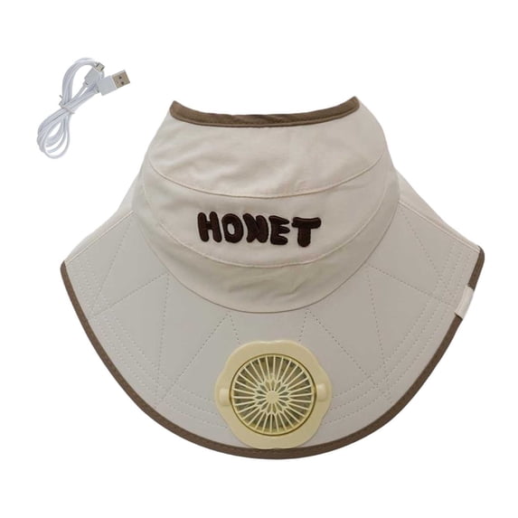 ZToonmas Kids' Daniel Bucket Hat with Fan USB Rechargeable Cooling Sun Hat UPF50+ Wide Brim Outdoor Protection Cap