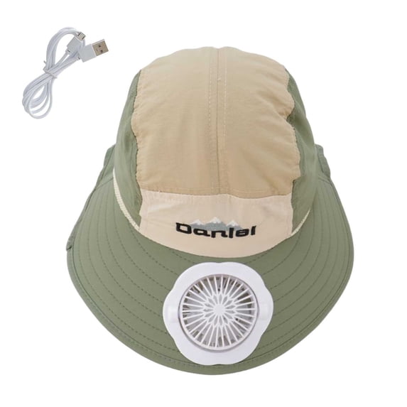 ZToonmas Kids' Daniel Bucket Hat with Fan USB Rechargeable Cooling Sun Hat UPF50+ Wide Brim Outdoor Protection Cap