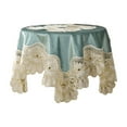 thumbnail image 1 of ZToonmas Lace Tablecloth Lace Small Green Table Cloth Farmhouse Floral Design Table Cover for Rustic Kitchen Party Birthday Picnic 35" x 35", 1 of 6