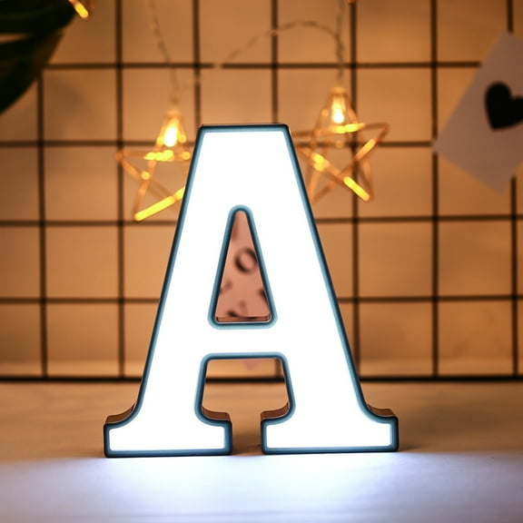 ZToonmas Led Marquee Letter Night Lights, 7 In, Battery Operated, Alphabet Night Light for Home Decor