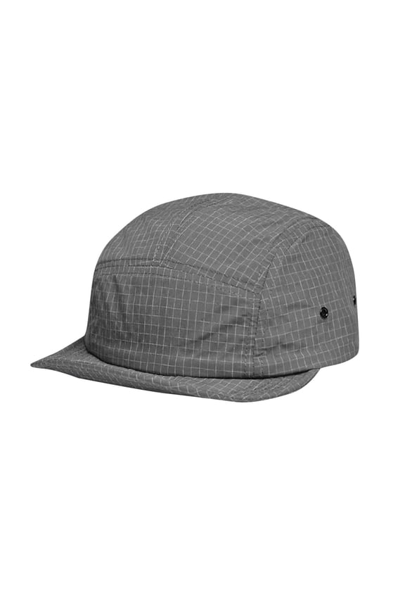 Men and Women Grid Pattern 5-Panel Baseball Cap UPF50+ Quick Dry Sun Hat Adjustable Breathable Camper Cap for Hiking