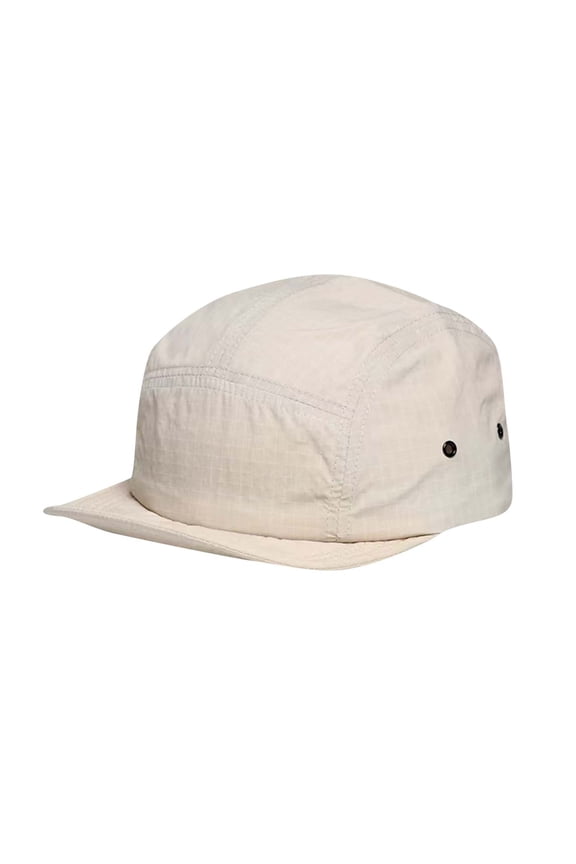 Men and Women Grid Pattern 5-Panel Baseball Cap UPF50+ Quick Dry Sun Hat Adjustable Breathable Camper Cap for Hiking