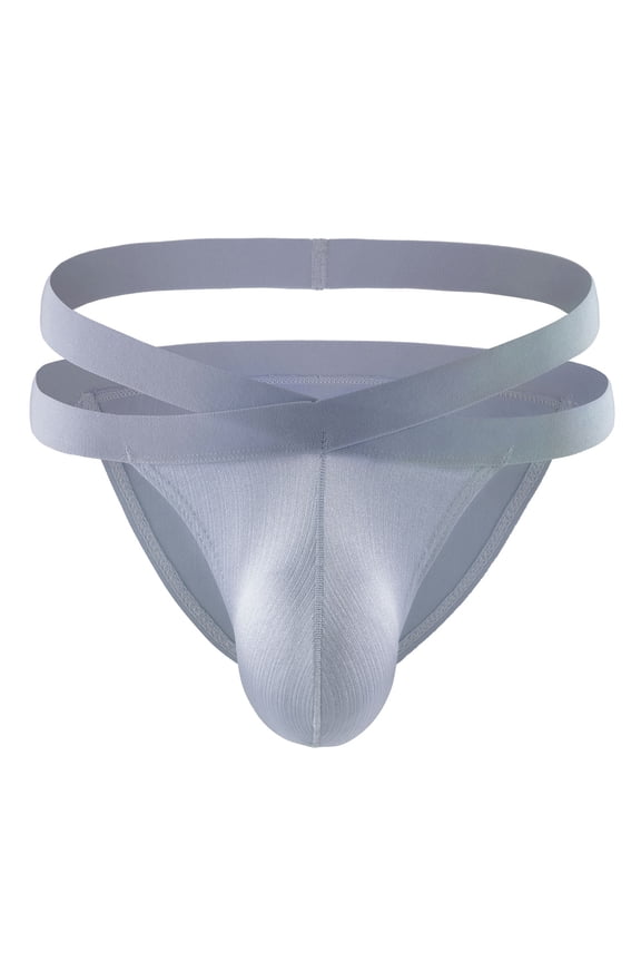 Men's Double Strap Low Rise Jockstrap Breathable Comfort Underwear for Workout Sport