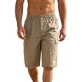 thumbnail image 1 of ZToonmas Men's Elastic Waist Cargo Shorts Loose Fit 5-Inch Shorts with Multi-Pocket Casual Outdoor Hiking Shorts for Seniors, 1 of 9