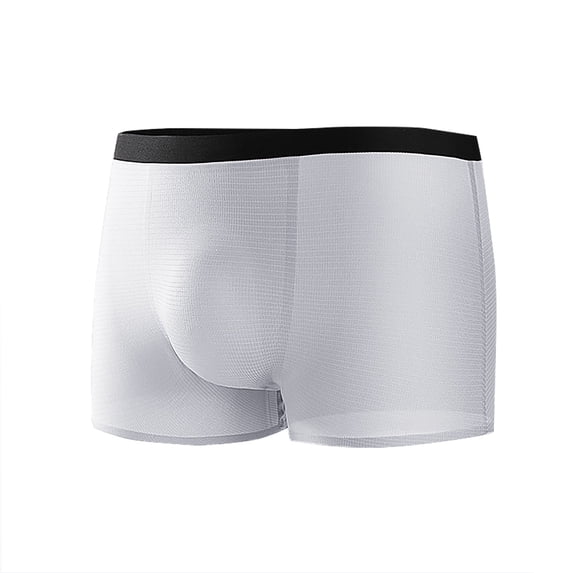 ZToonmas Men's Ice Silk Boxer Briefs Breathable Loose Moisture Wicking Comfort Soft Underwear