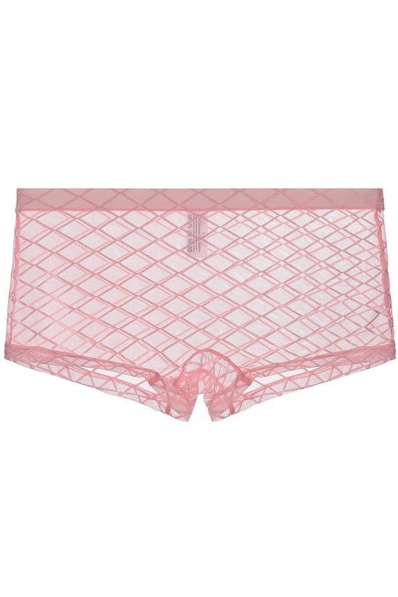 Men's Mesh Boxer Briefs Solid Color Breathable Comfort Underwear for Intimate Wear
