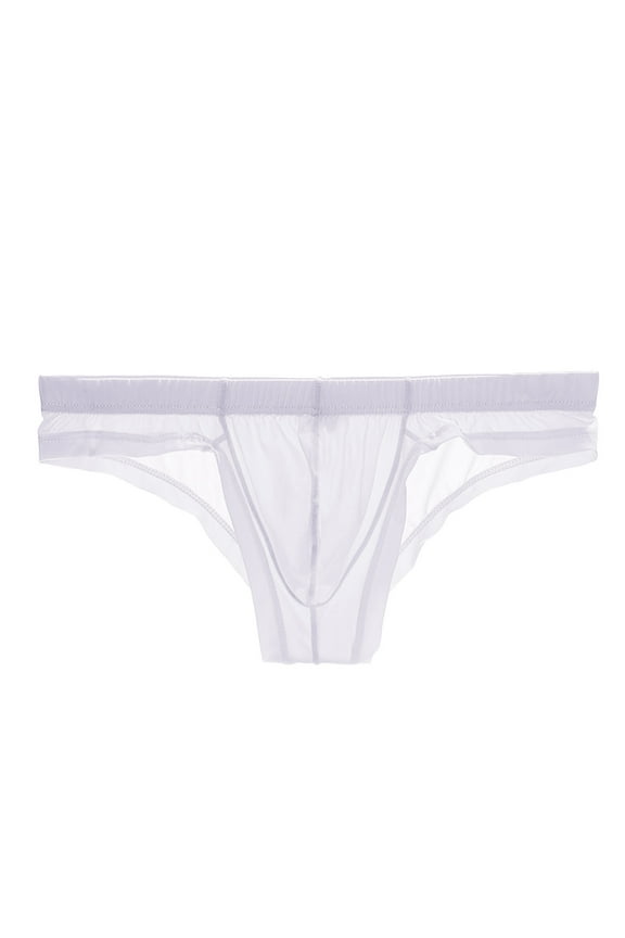 Men's Sheer Mesh Briefs Mid Rise Breathable Comfort Soft Underwear for Intimate Wear