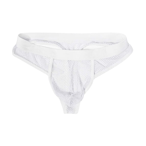 ZToonmas Men's Sheer Mesh Lace Briefs Solid Color Ultra Thin Transparent Breathable Comfort Underwear