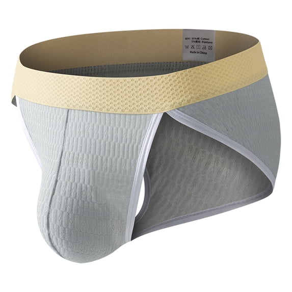 ZToonmas Men's Solid Color Low Rise Briefs Breathable Moisture Wicking Sport Intimate Underwear