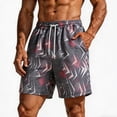 thumbnail image 1 of ZToonmas Men's Tropical Hawaiian Print Swim Trunks Quick Dry Elastic Waist Drawstring Shorts Beach Board Shorts for Summer, 1 of 7