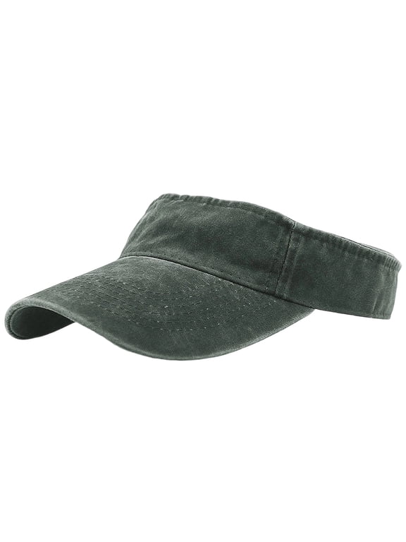 Men's Vintage Washed Sun Visor Adjustable Solid Color Sport Visor Cap Casual Retro Baseball Hat for Outdoor