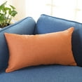 thumbnail image 1 of ZToonmas Pillow Cases Standard Size, 12" x 20" Linen Pillow Covers Solid Color Cushion Covers Rectangle Cushion Cover Silk Throw Pillow Case Pillowcase, 1 of 3