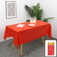 thumbnail image 1 of ZToonmas Red Plastic Tablecloth 54" x 72" Disposable Tablecloths Rectangle Table Cover for Buffet Table Holiday Party Dinner, 1 of 6