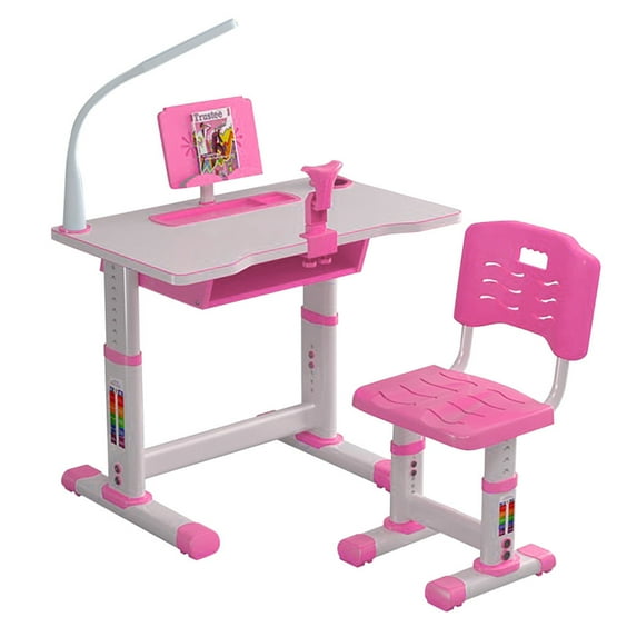 ZToonmas School Supplies Children'S Combined Study Table Plastic Work Table Can Be Raised and Lowered