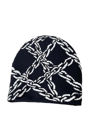 Unisex Spider Web Knit Beanie Hat Jacquard Pattern Stretch Warm Skull Cap Halloween Outdoor Winter Hat for Women Men Teens