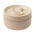 thumbnail image 1 of ZToonmas Wheat Straw Japanese Style Round Lunch Box For Keep Food Warm Bento Boxes For Adults - Bento Box For - Leakproof Microwave Safe Bento Lunch Box Set With Cutlery, 1 of 5