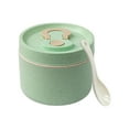 thumbnail image 1 of ZToonmas Wheat Straw Japanese Style Round Lunch Box For Keep Food Warm Bento Boxes For Adults - Bento Box For - Leakproof Microwave Safe Bento Lunch Box Set With Cutlery, 1 of 5
