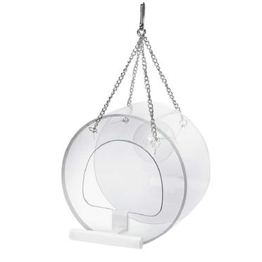 ZToonmas Window Bird Feeder Exquisite Round Bird Feeder,Courtyard Hanging and Bird Feeder with Suction Cup