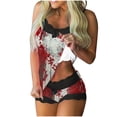 thumbnail image 1 of ZToonmas Women Halloween Print 2 Piece Pajama Set Lace Trim Cami Top and Shorts Soft Ladies Sleepwear Loungewear, 1 of 5