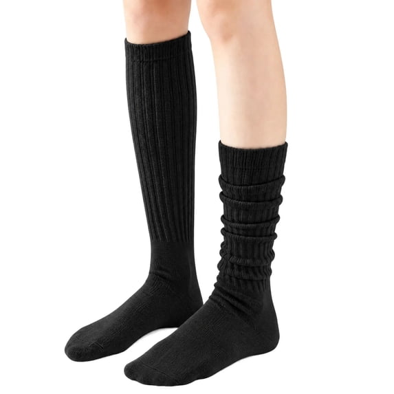 ZToonmas Women Ribbed Knee High Non Slip Socks Silicone Grips Non Skid ...