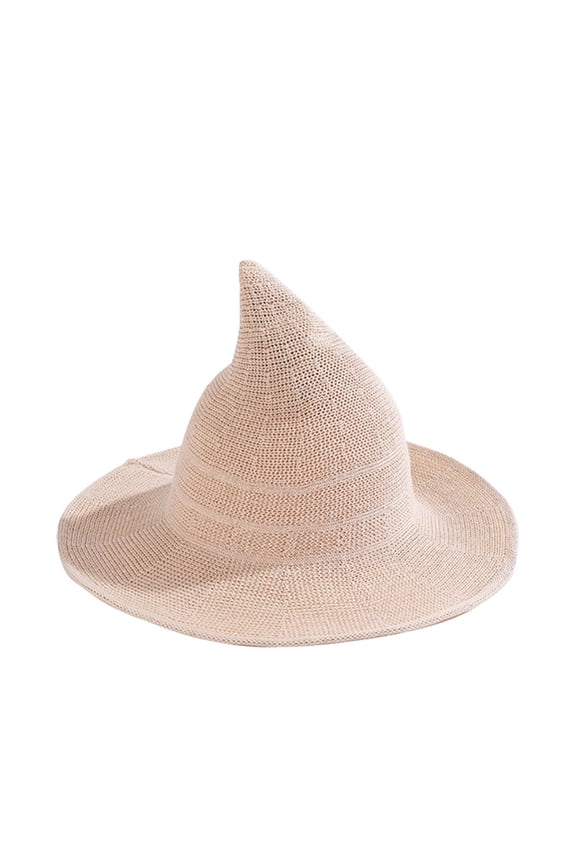 Women's Witch Hat Modern Pointed Wizard Hat Foldable Wide Brim Witchcraft Hat for Parties and Festival Wear