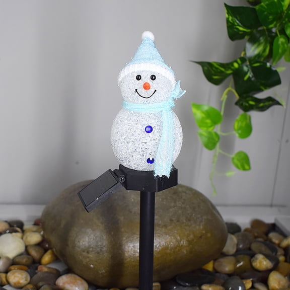 ZToonmas outdoor lights Solar Garden Lights LED Christmas Snowman Plug Lights
