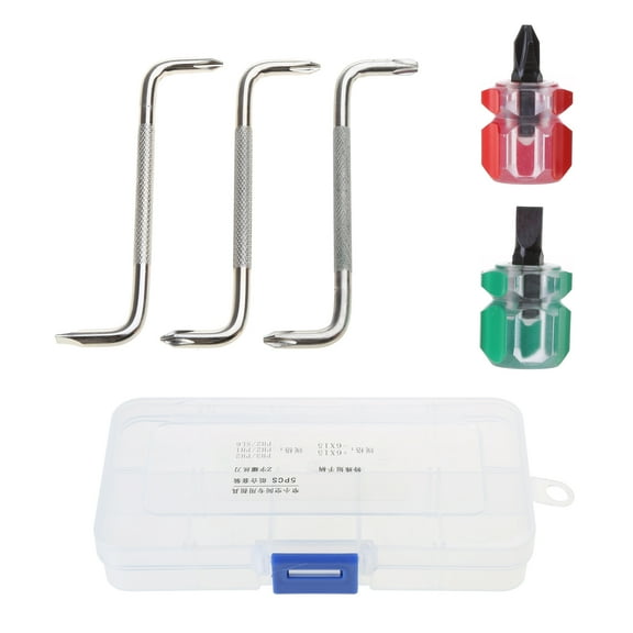 ZType Offset Screwdriver Steel Tip Screwdriver Double Head Screwdriver with Slotted/Flat Screwdrivers