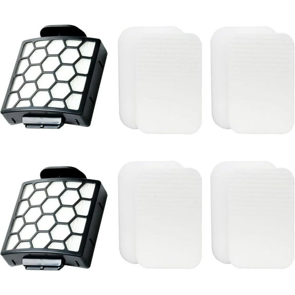 ZU100 ZU102 Filter Replacement for Shark ZU102 Stratos Ultralight Corded Stick Vacuum 2 Filters+4 Foam Felt Filters