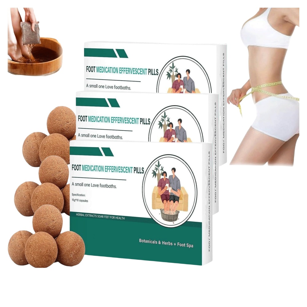 ZUANYETD Foot Medication Effervescent Pills, Herbal Body Detox Foot
