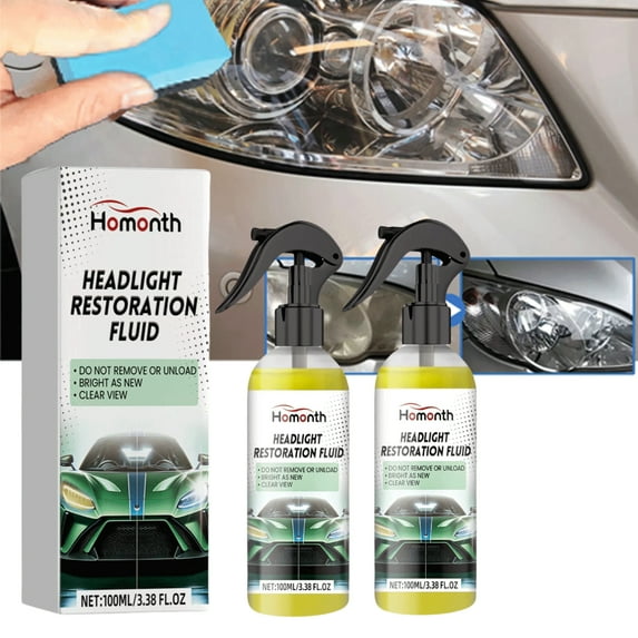 ZUANYETD Homonth Headlight Restoration Fluid, Car Headlight Scratch Repair Car Light