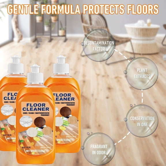 ZUANYETD Multi-purpose Floor Cleaner, Powerful Strong Decontamination Floor Cleaner 100ml