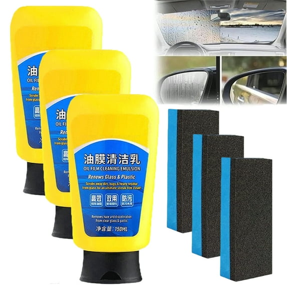 ZUANYETD Oil Film Emulsion Glass Cleaner, Automotive Glass Oil Film Remover, Car Coating Spray Quick Effect Coating Agent, Window Cleaner, Great for Indoor & Outdoor Glass