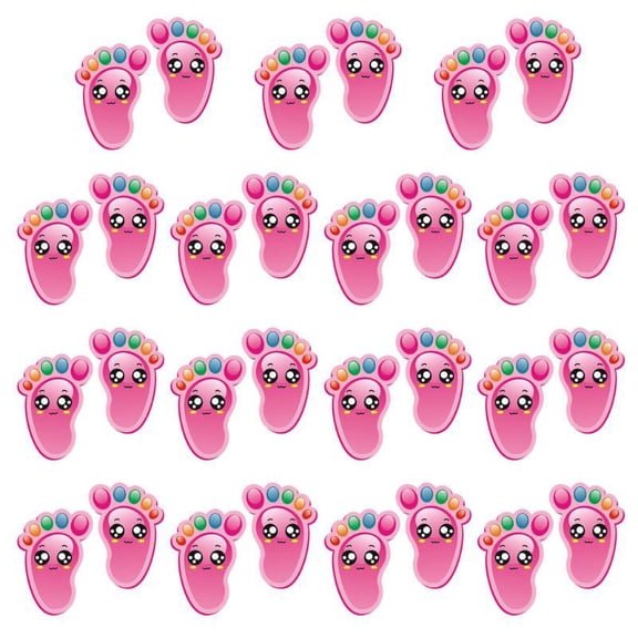ZUARFY 15 Pairs Kids Floor Stickers Child Nursery Bedroom Living Room Self-Adhesive Social Distance Footprint Decals