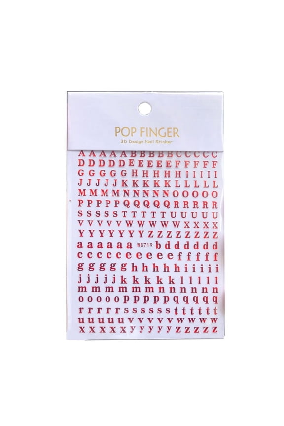 26 Letter Metal Alphabet Stickers Combination Word Stickers Nail Art Stickers